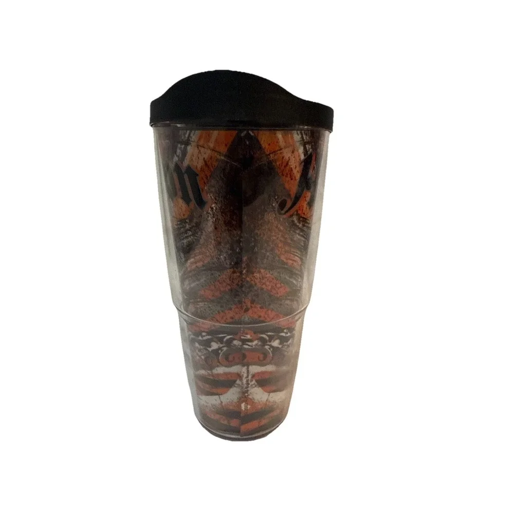 Harley Davidson Tervis Tumbler CUP MUG 24oz Flame Fire Cup Travel Wings Splatter